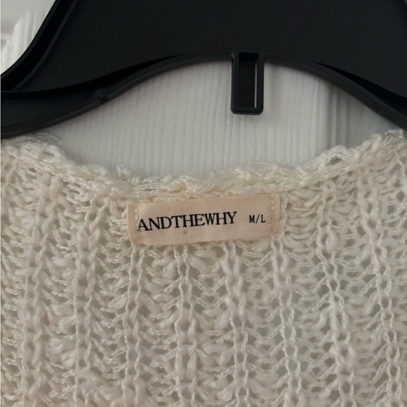 ANDTHEWHY Cream Fringe Cardigan - Picture 3 of 7